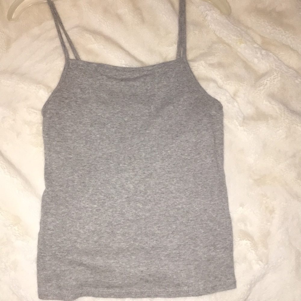 Plain grey tank top